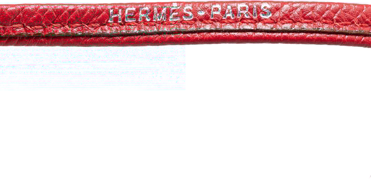 Hermès Leather Ultrasonic Dog Whistle Necklace Rood