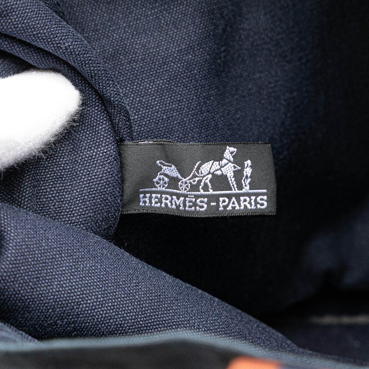 Hermès Canvas Fourre Tout PM Blauw