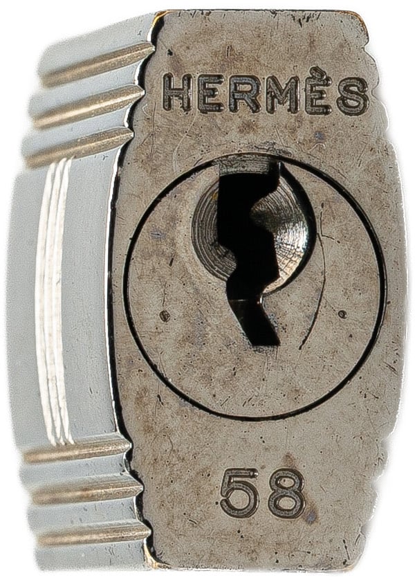 Hermès Palladium Plated Cadena Lock and Key Zilver