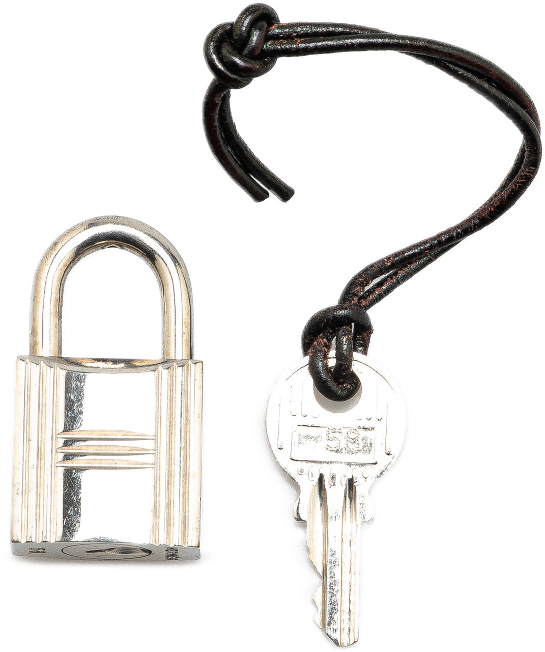 Hermès Palladium Plated Cadena Lock and Key Zilver