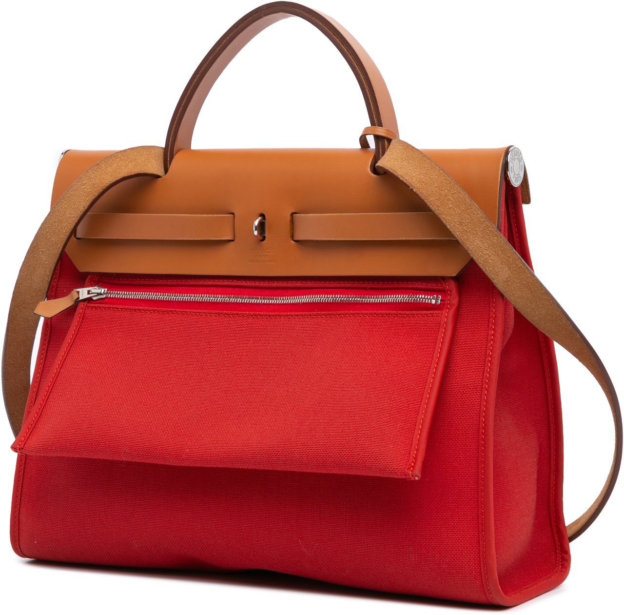Hermès Toile Herbag Zip 31 Rood
