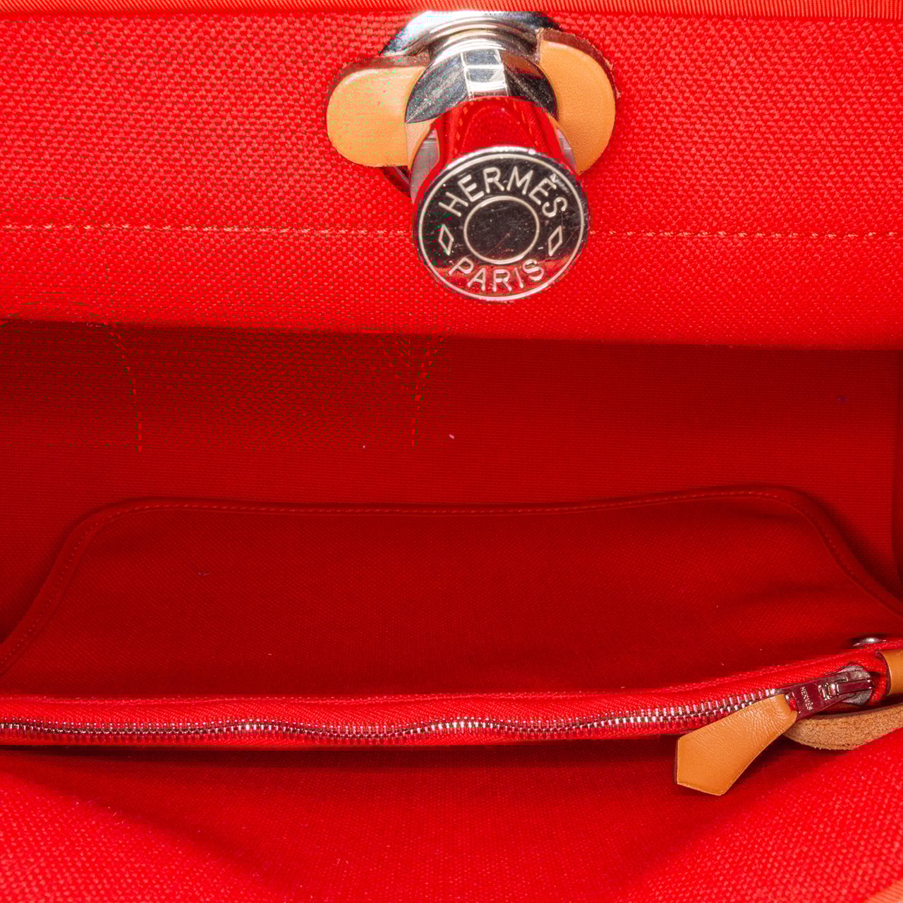 Hermès Toile Herbag Zip 31 Rood