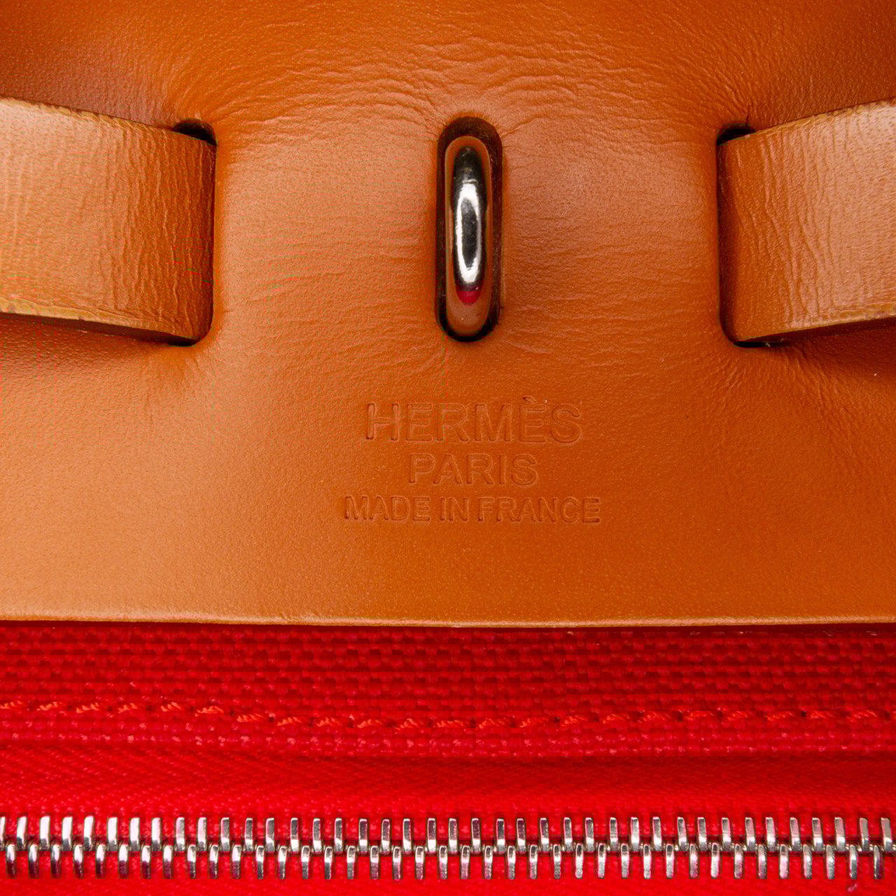 Hermès Toile Herbag Zip 31 Rood