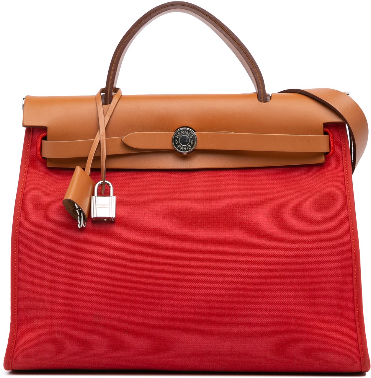 Hermès Toile Herbag Zip 31 Rood