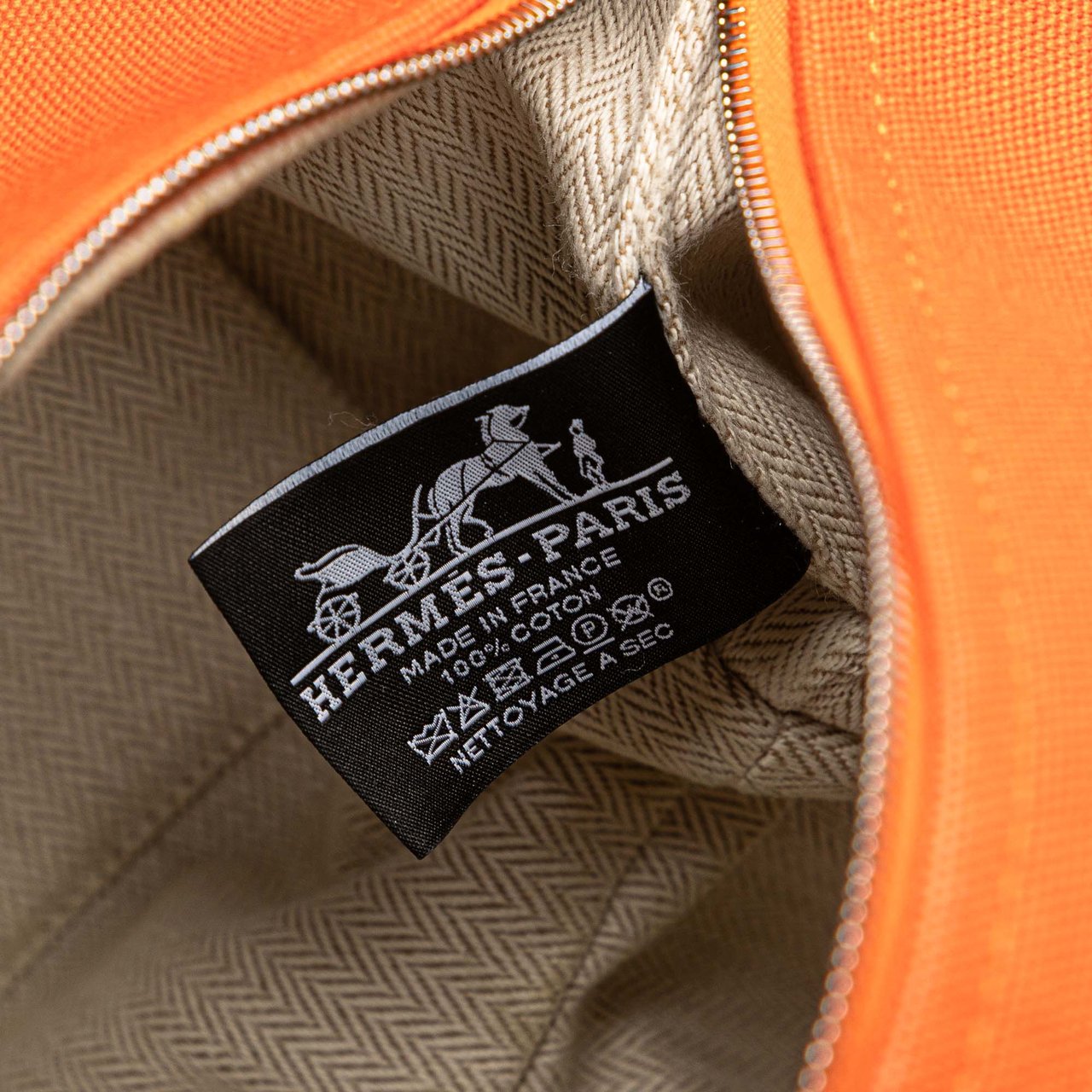 Hermès Large Toile Bride A Brac Oranje