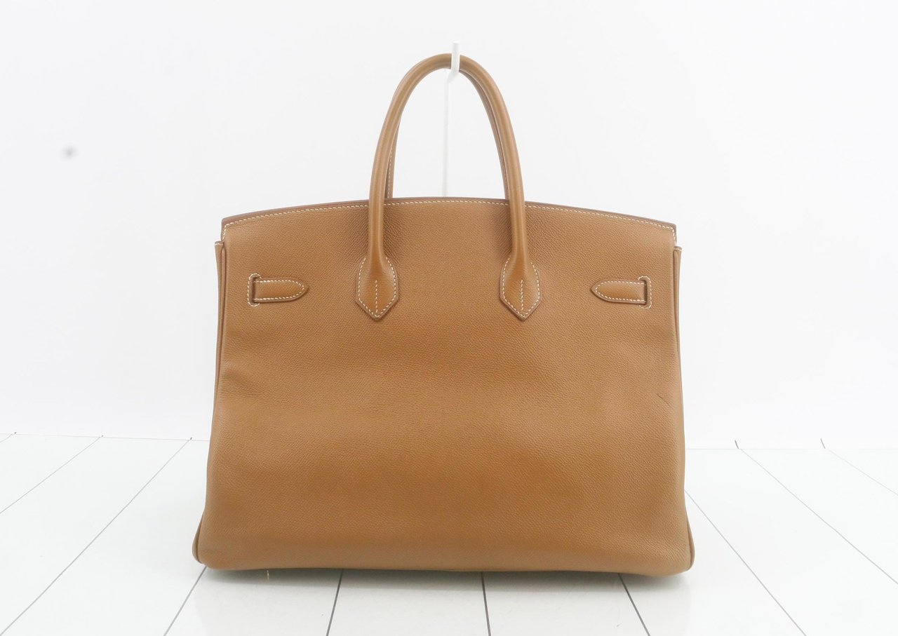 Hermès Hermes Birkin Handbag Blue Togo with Palladium Hardware 35 Blauw