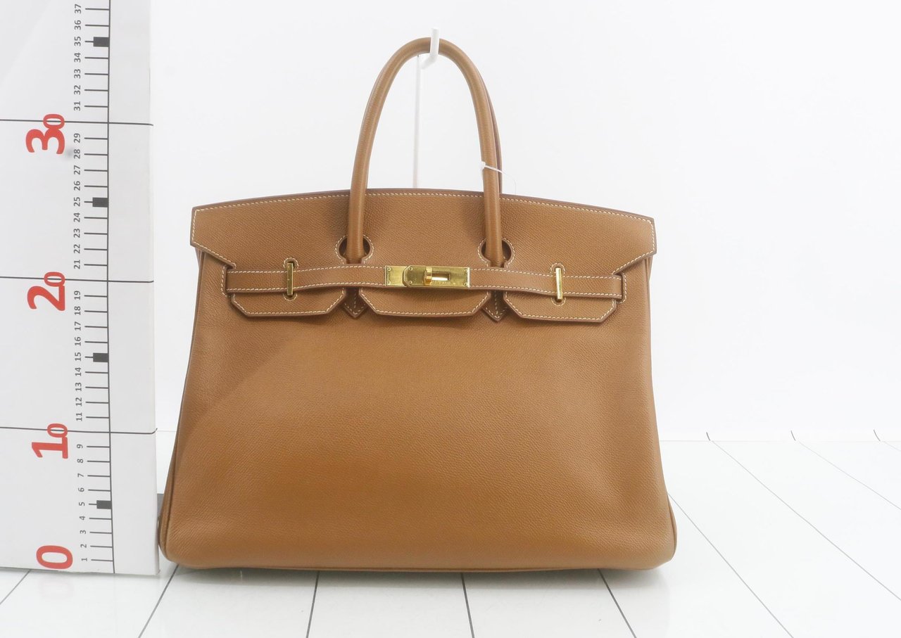 Hermès Hermes Birkin Handbag Blue Togo with Palladium Hardware 35 Blauw