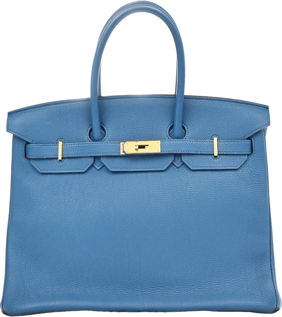 Hermès Hermes Birkin Blue Togo with Palladium Hardware 35 Blauw