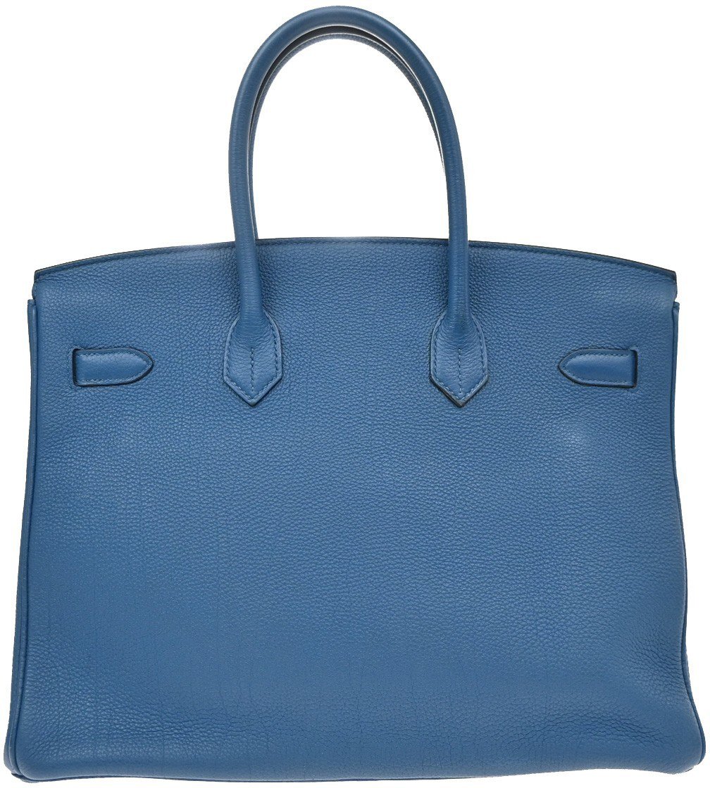 Hermès Hermes Birkin Blue Togo with Palladium Hardware 35 Blauw