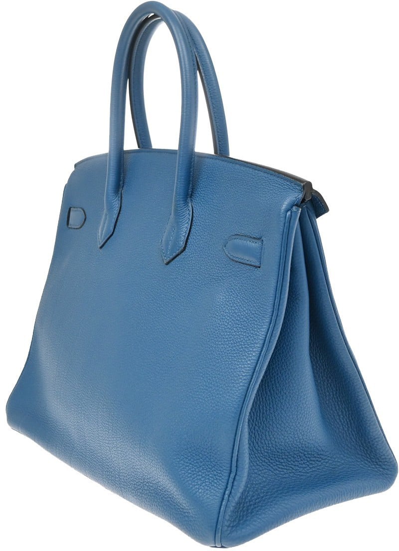 Hermès Hermes Birkin Blue Togo with Palladium Hardware 35 Blauw