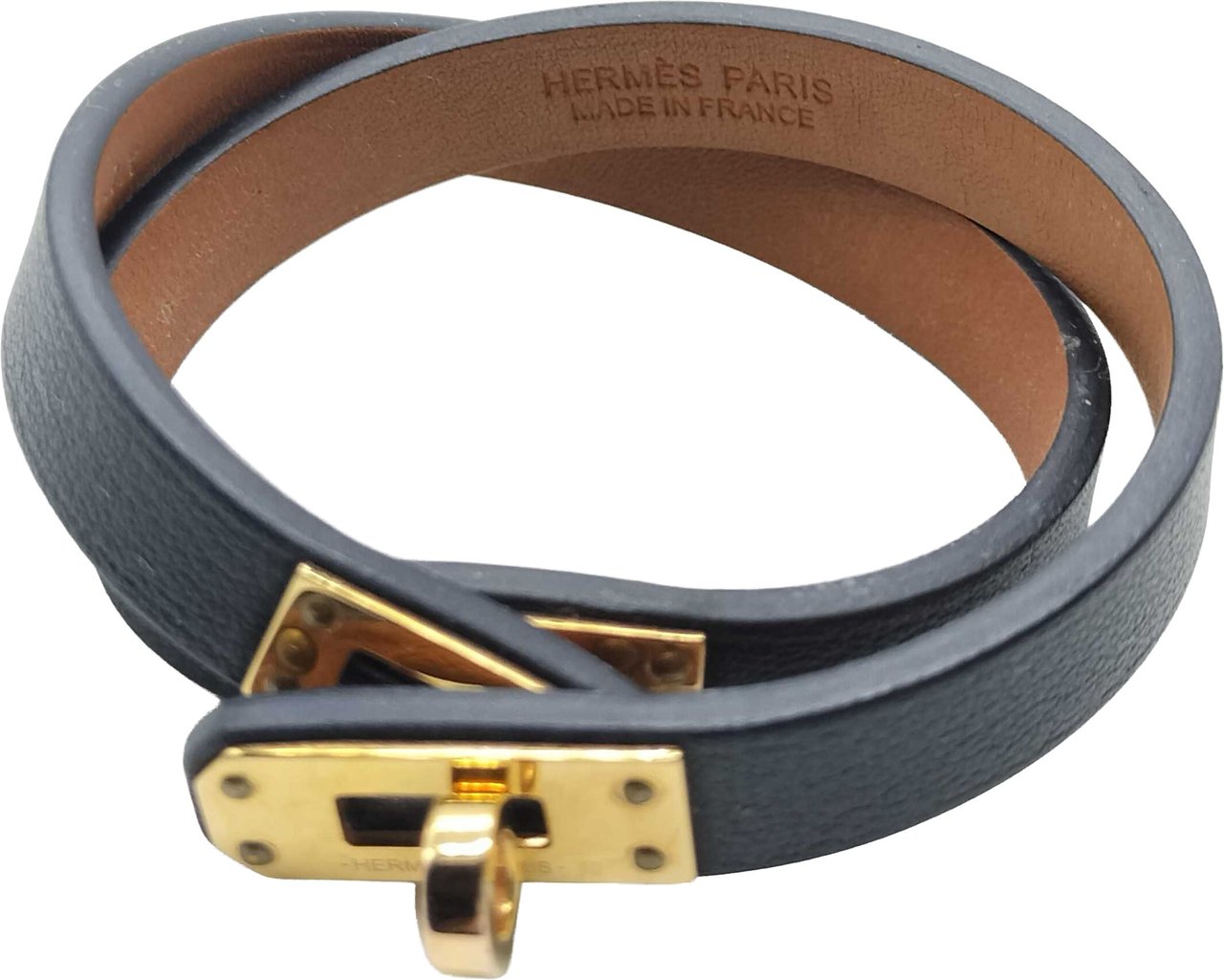 Hermès Hermes Kelly Double Tour Bracelet Leather Mini Neutraal