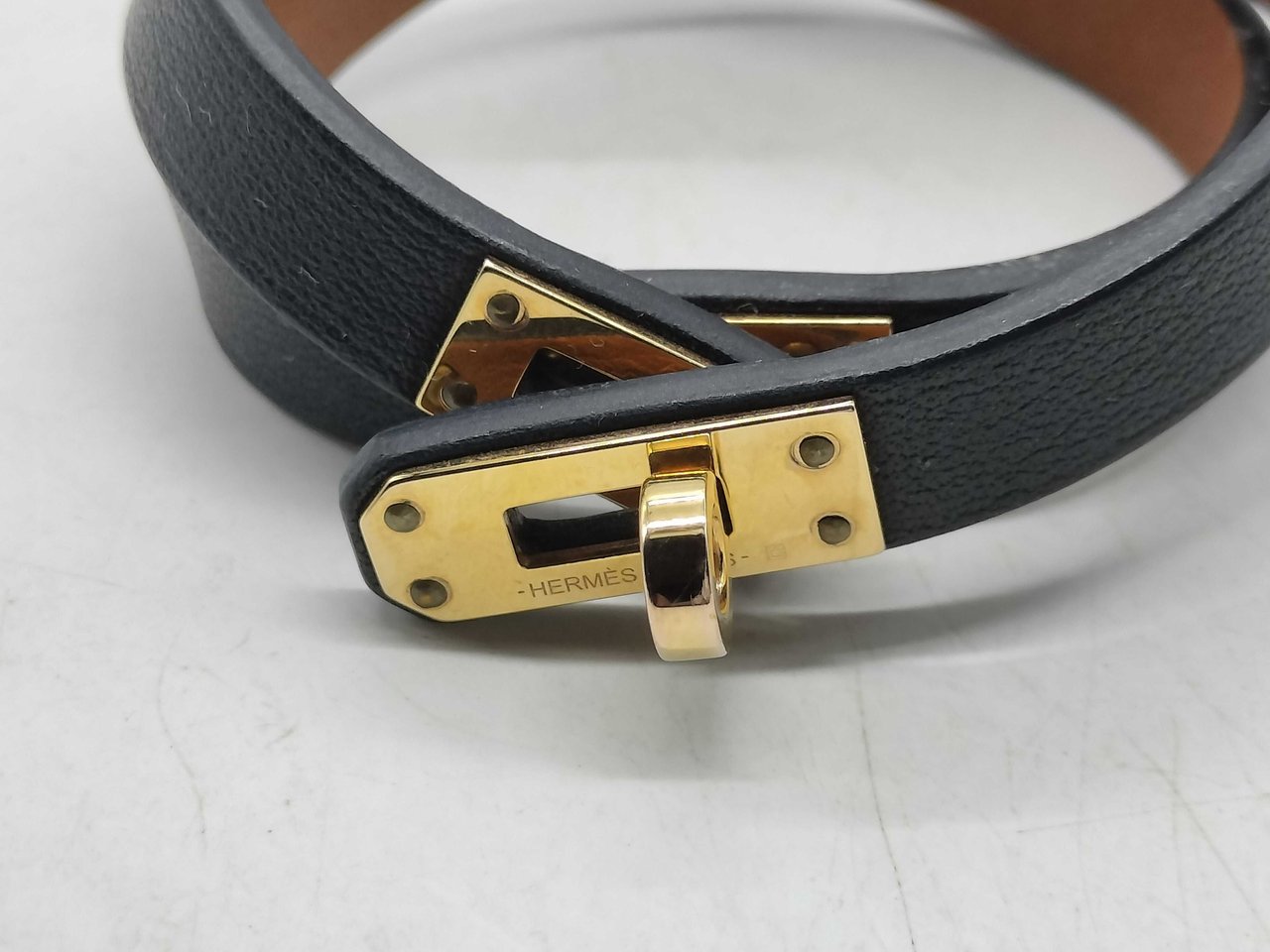 Hermès Hermes Kelly Double Tour Bracelet Leather Mini Neutraal