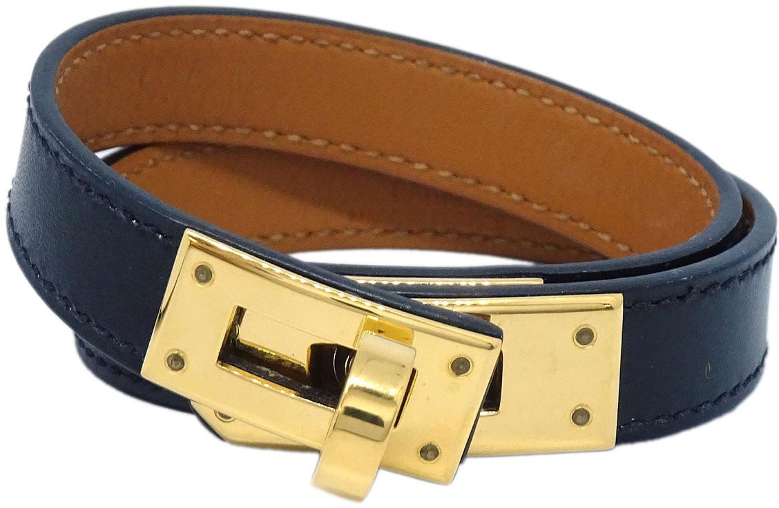 Hermès Hermes Kelly Double Tour Bracelet Leather Mini Zwart