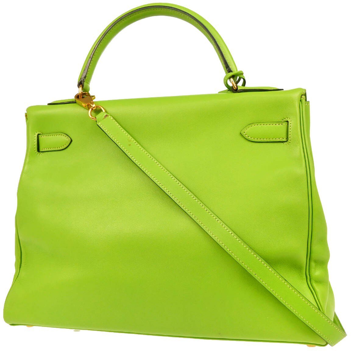 Hermès Hermes Kelly Handbag Green Gulliver with Gold Hardware 32 Groen