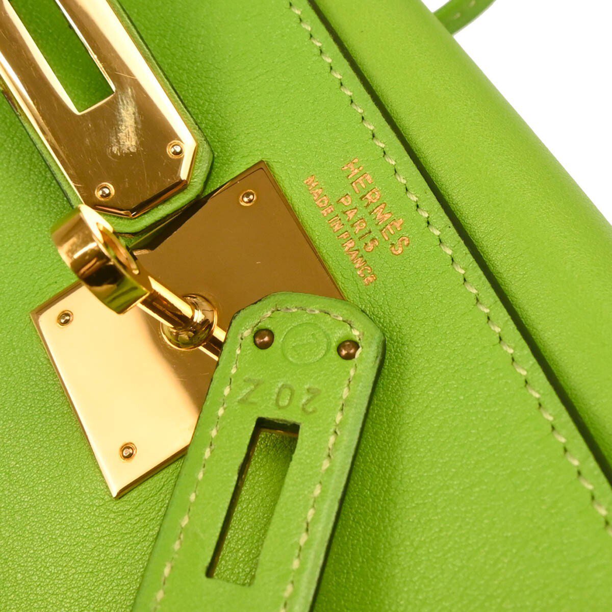 Hermès Hermes Kelly Handbag Green Gulliver with Gold Hardware 32 Groen