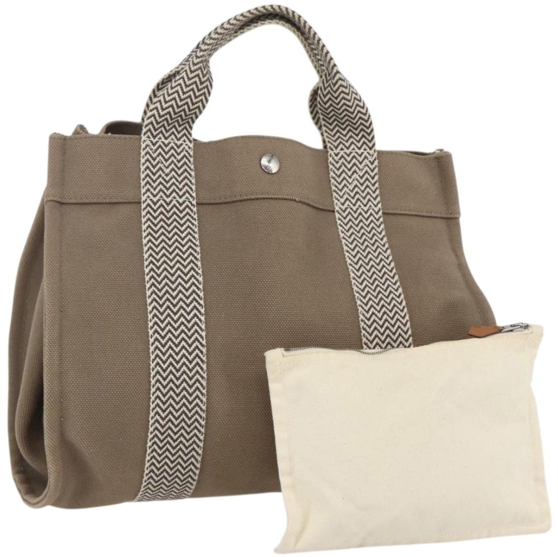 Hermès Hermes Cannes Tote Toile Canvas PM Beige