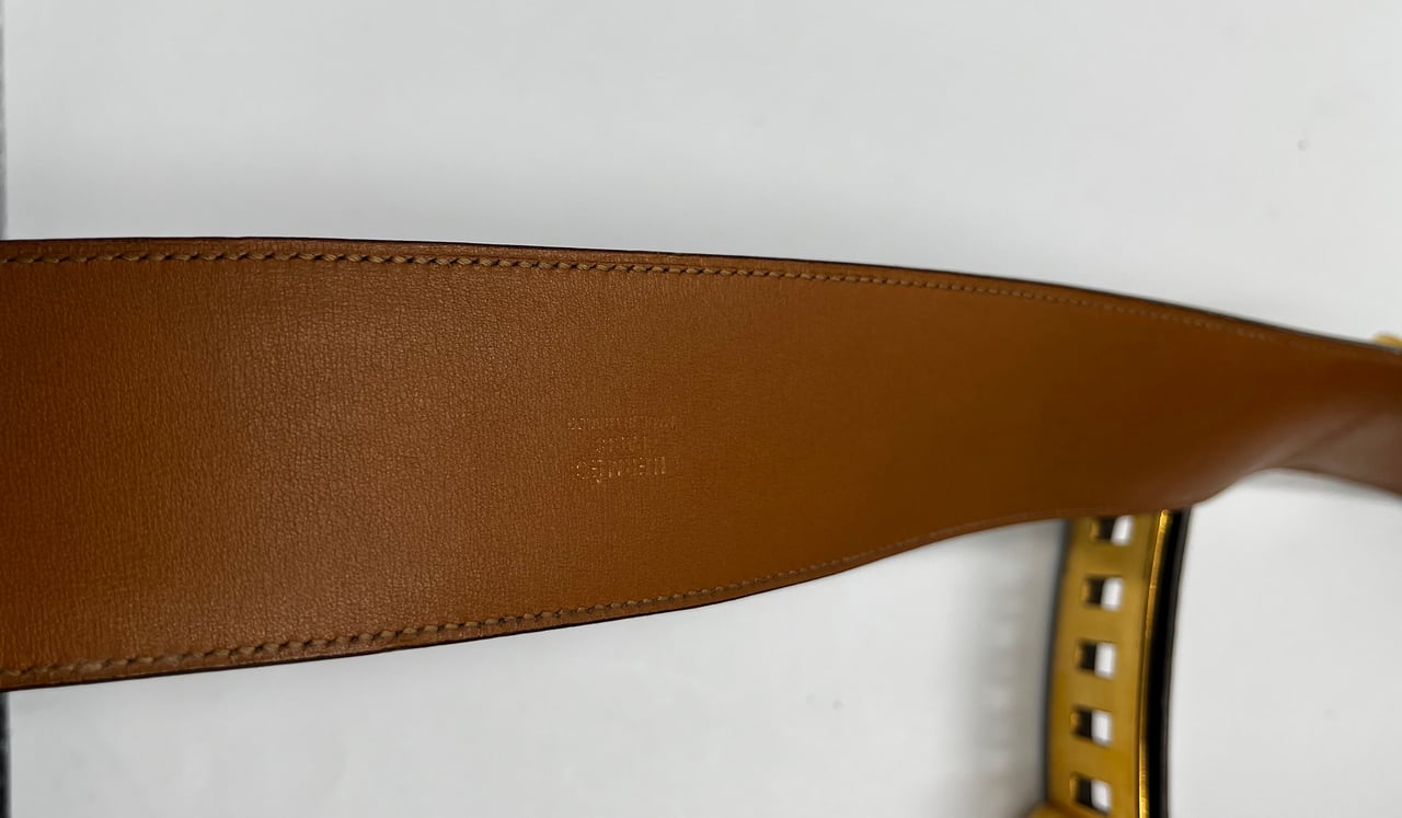 Hermès Hermes Collier de Chien Belt Leather Wide Zwart