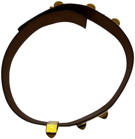 Hermès Hermes Collier de Chien Belt Leather Wide Zwart
