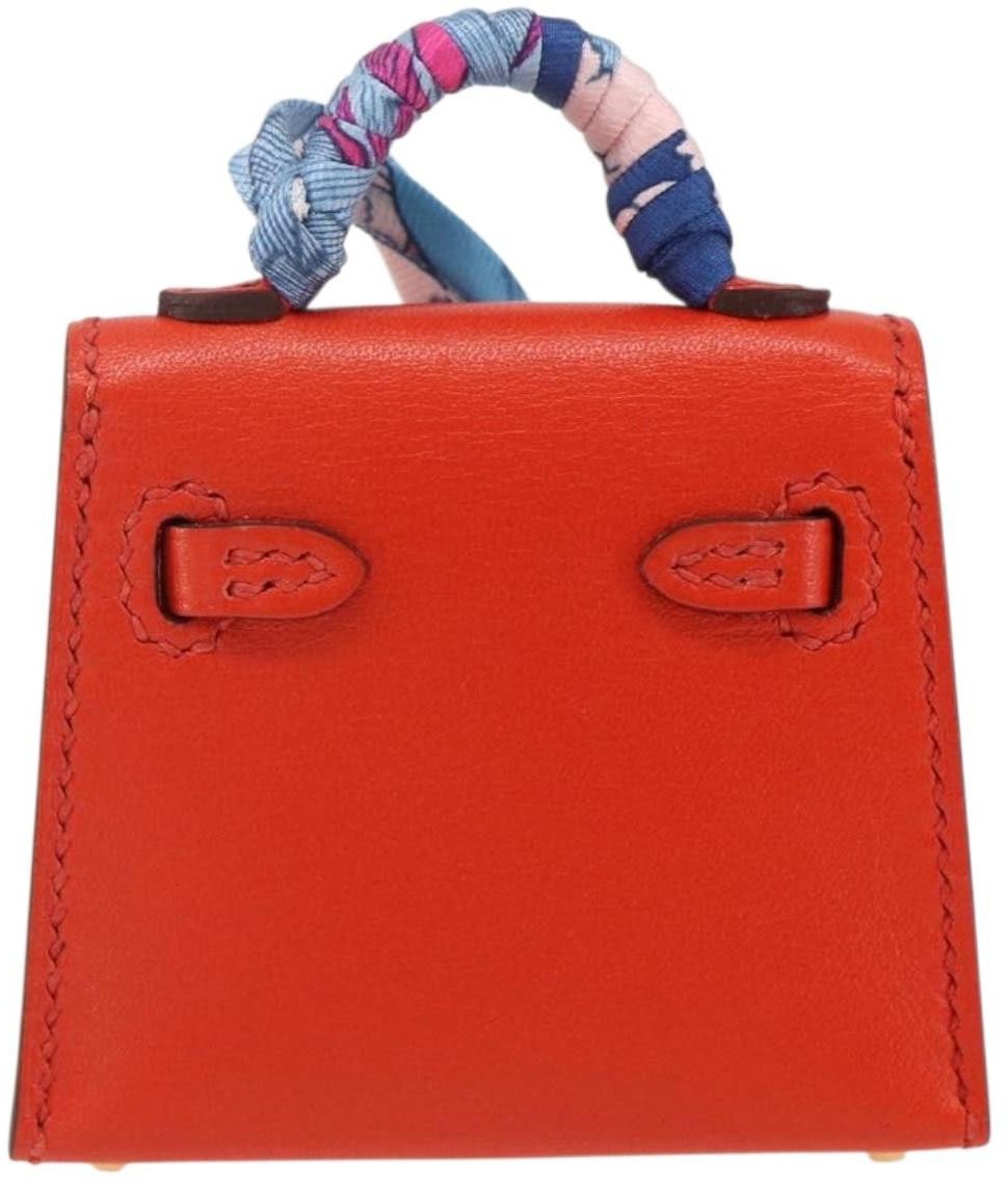 Hermès Hermes Kelly Twilly Bag Charm Leather Oranje