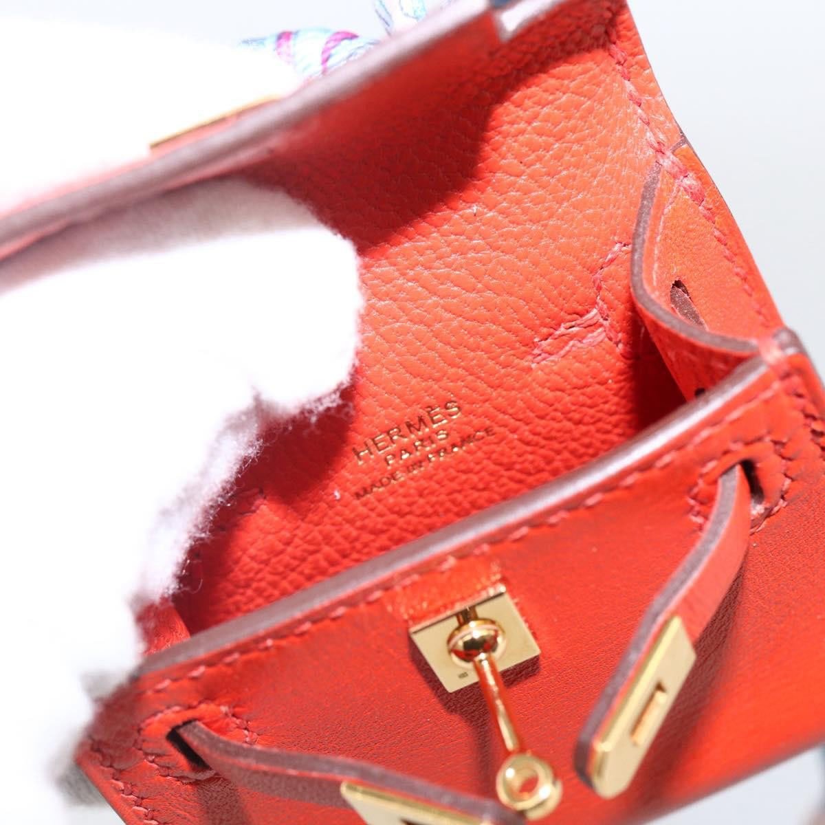 Hermès Hermes Kelly Twilly Bag Charm Leather Oranje