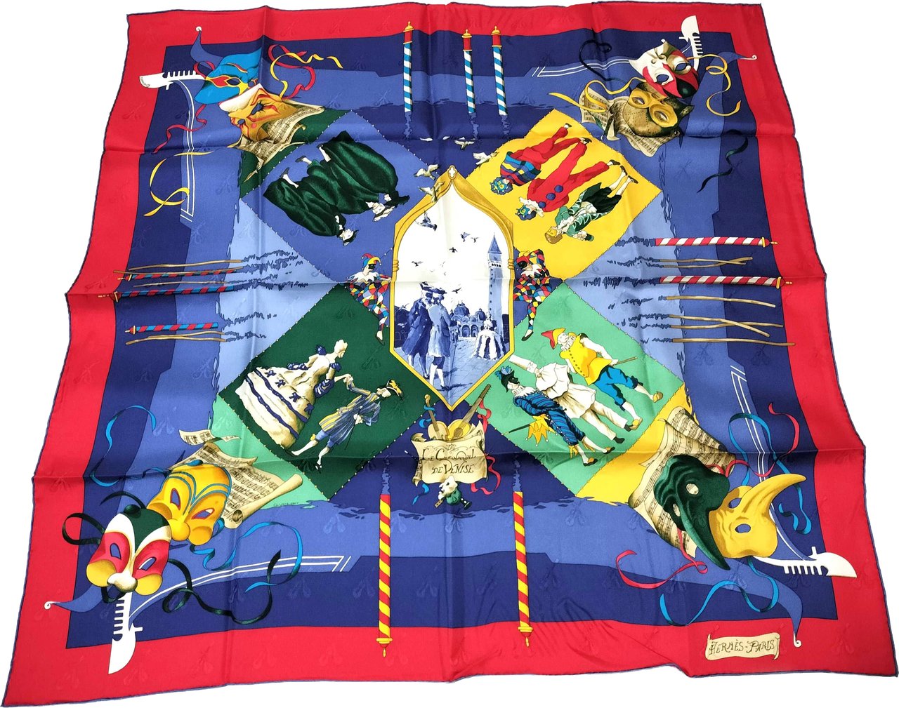 Hermès Hermes Carré 90 Le Carnaval de Venise 90 Divers