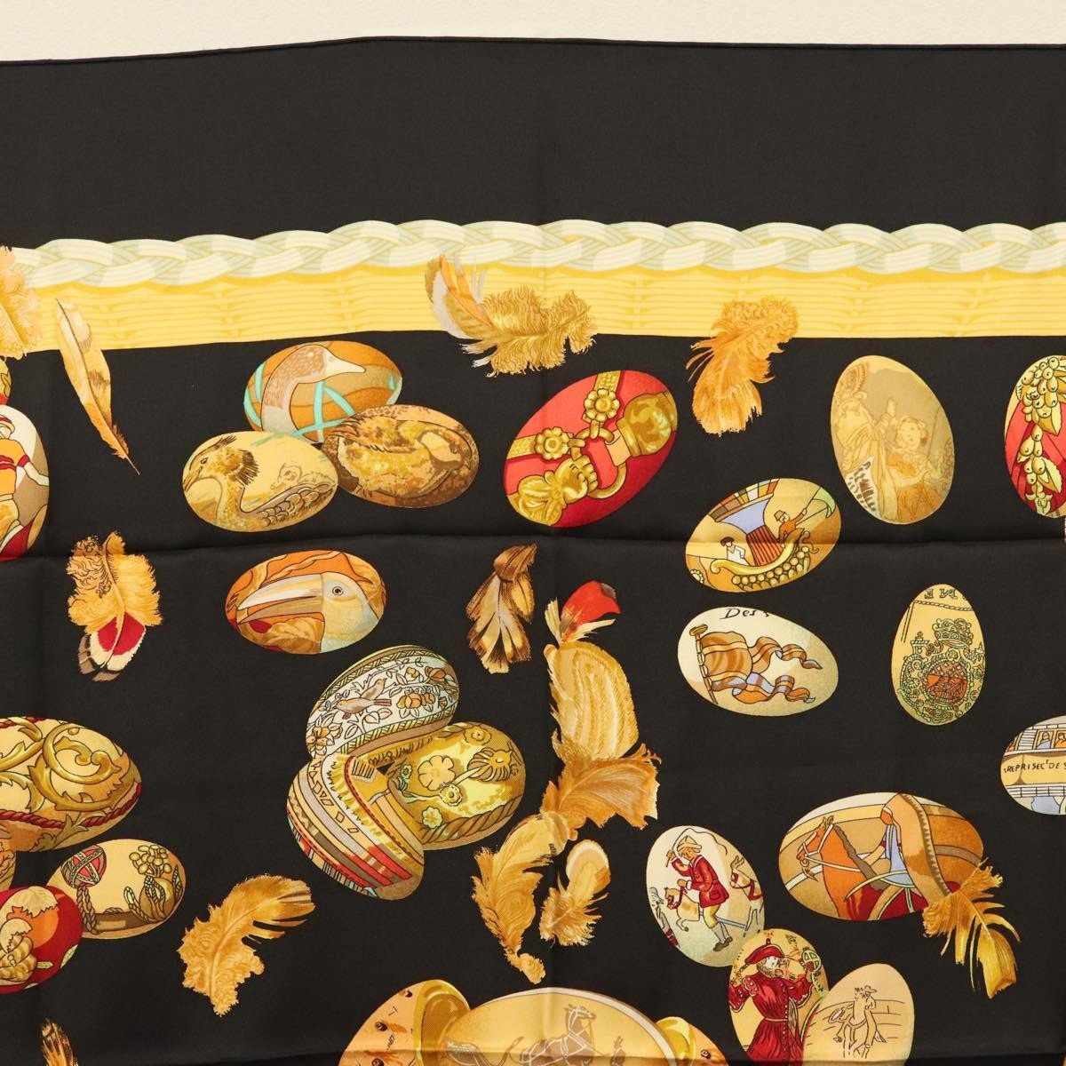 Hermès Hermes Carré 90 Silk multicolor Zwart