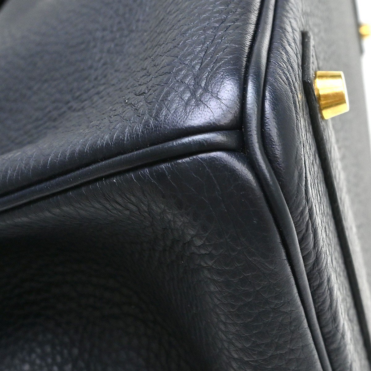 Hermès Hermes Birkin Handbag Grey Clemence with Gold Hardware 40 Grijs