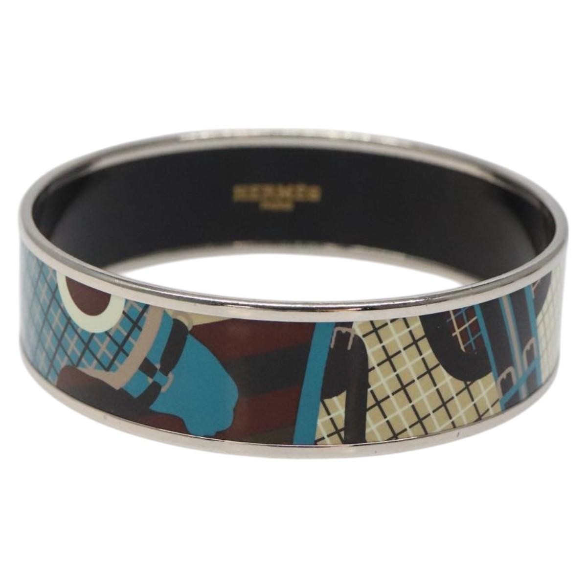 Hermès Hermes Vintage Bangle Bracelet Metal 21 Blauw