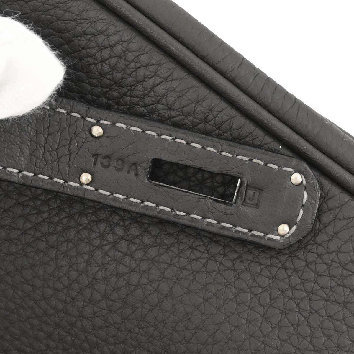 Hermès Hermes Birkin Handbag Grey Clemence with Palladium Hardware 40 Grijs