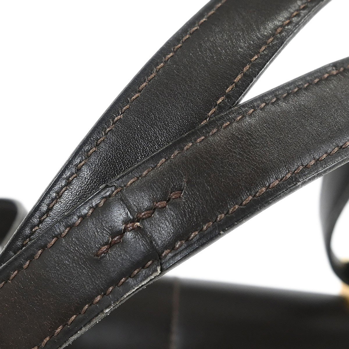 Hermès Hermes Vintage Shoulder Bag Embellished Leather Medium Bruin