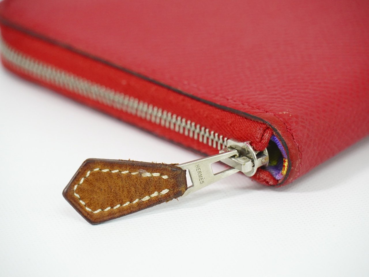 Hermès Hermes Azap Zip Around Wallet Silk'in Epsom Long Roze