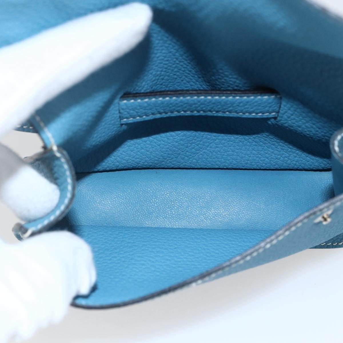 Hermès Hermes Pochette Green Waist Bag Leather Blauw