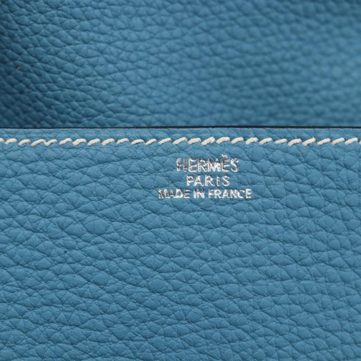 Hermès Hermes Pochette Green Waist Bag Leather Blauw