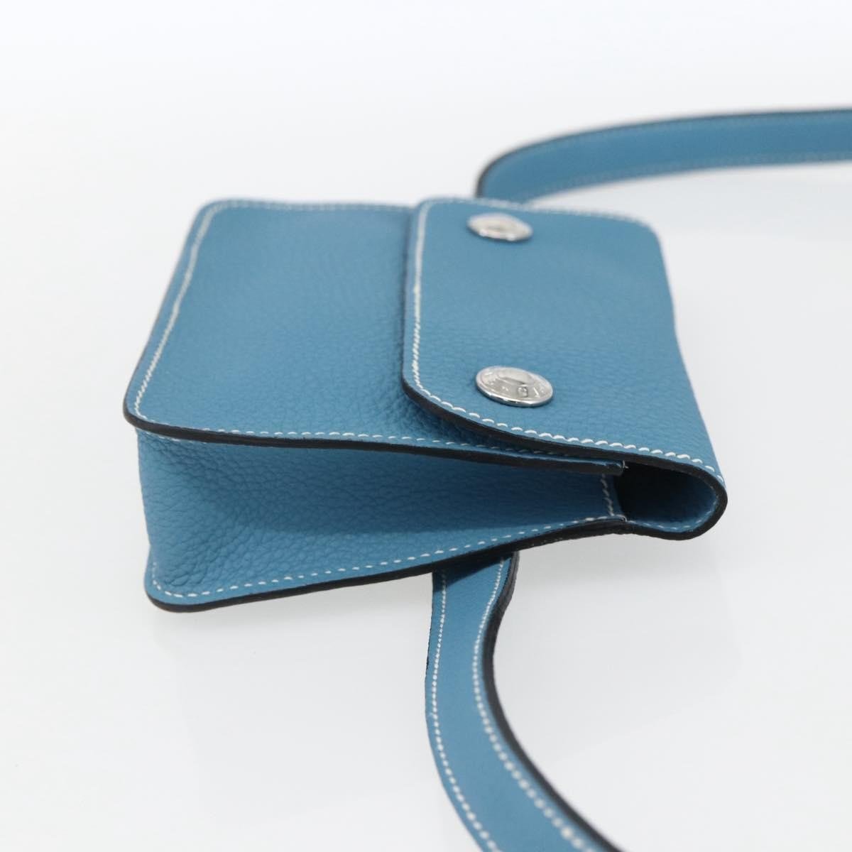 Hermès Hermes Pochette Green Waist Bag Leather Blauw