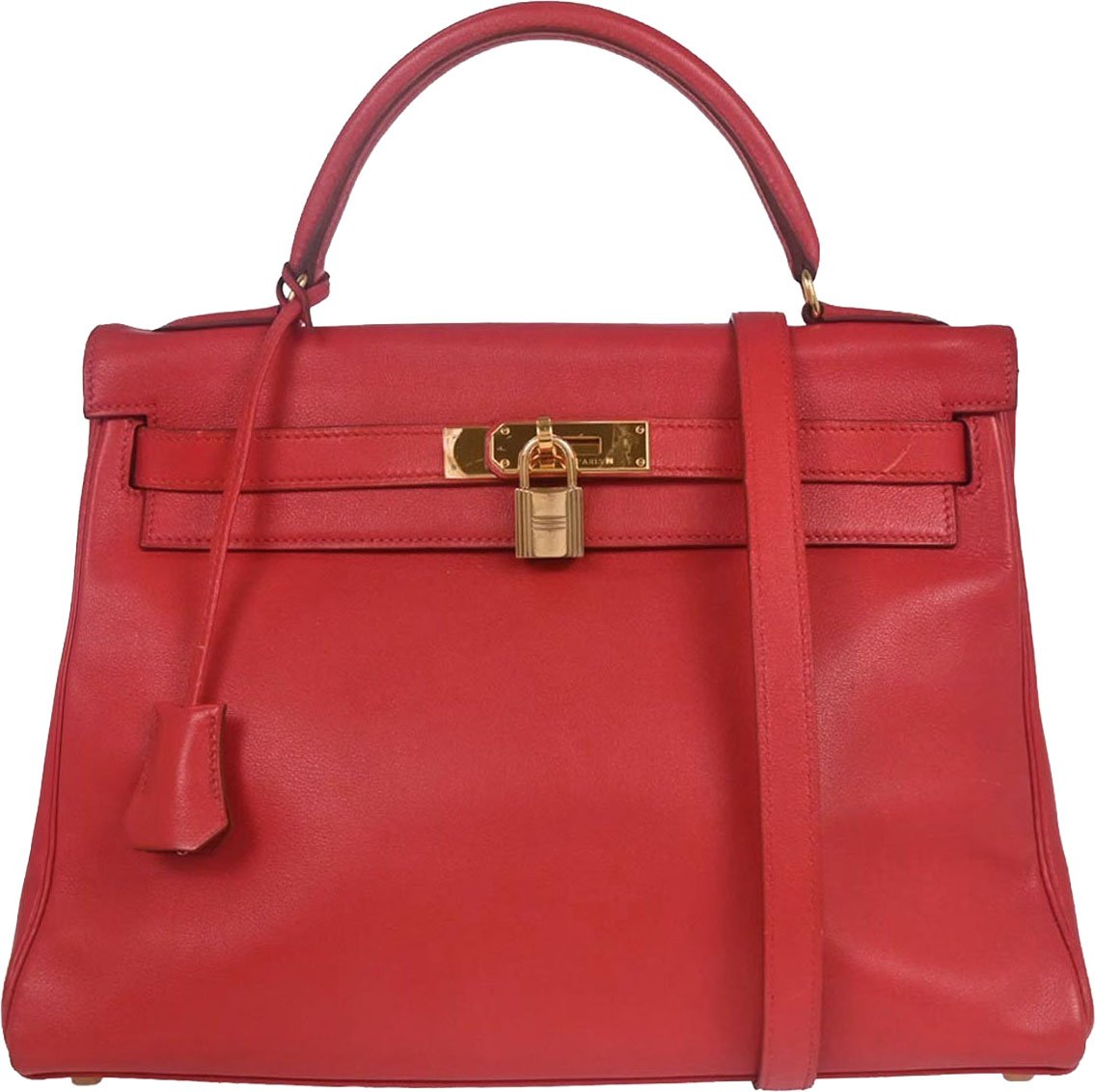 Hermès Hermes Kelly Handbag Red Swift with Gold Hardware 32 Rood