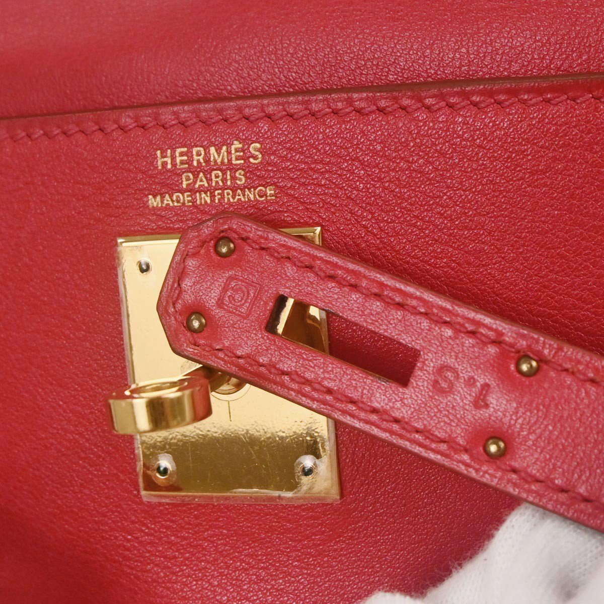 Hermès Hermes Kelly Handbag Red Swift with Gold Hardware 32 Rood