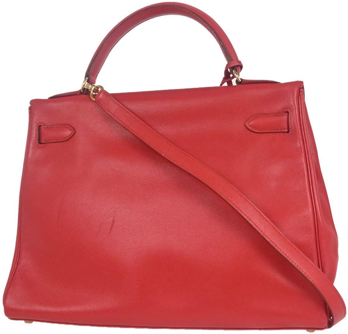 Hermès Hermes Kelly Handbag Red Swift with Gold Hardware 32 Rood
