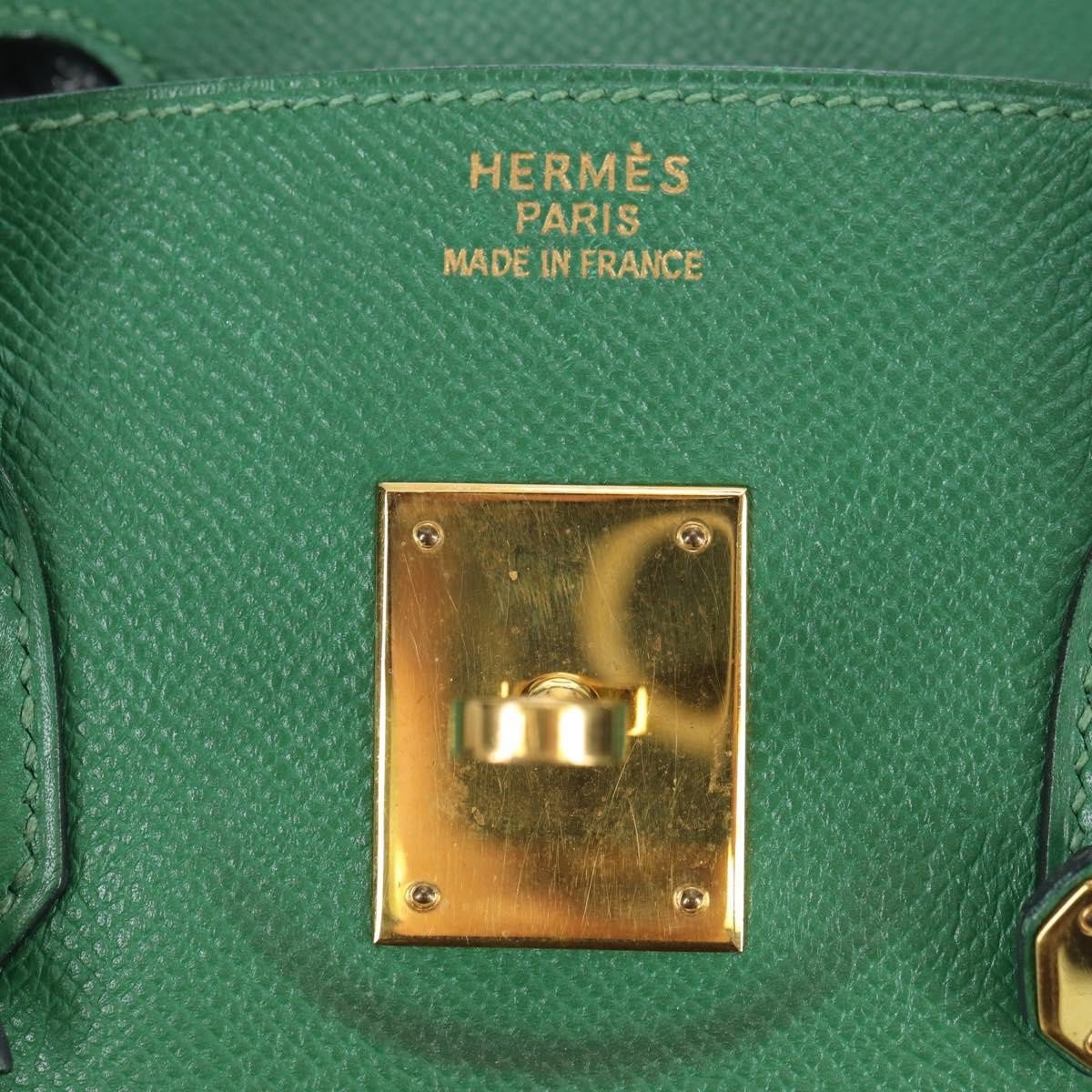 Hermès Hermes Birkin Handbag Green Togo with Gold Hardware 35 Groen