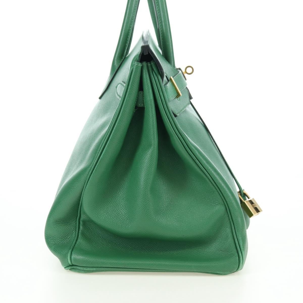 Hermès Hermes Birkin Handbag Green Togo with Gold Hardware 35 Groen