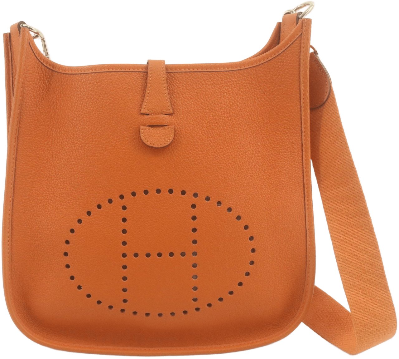 Hermès Hermes Evelyne Bag Gen II Clemence GM Oranje