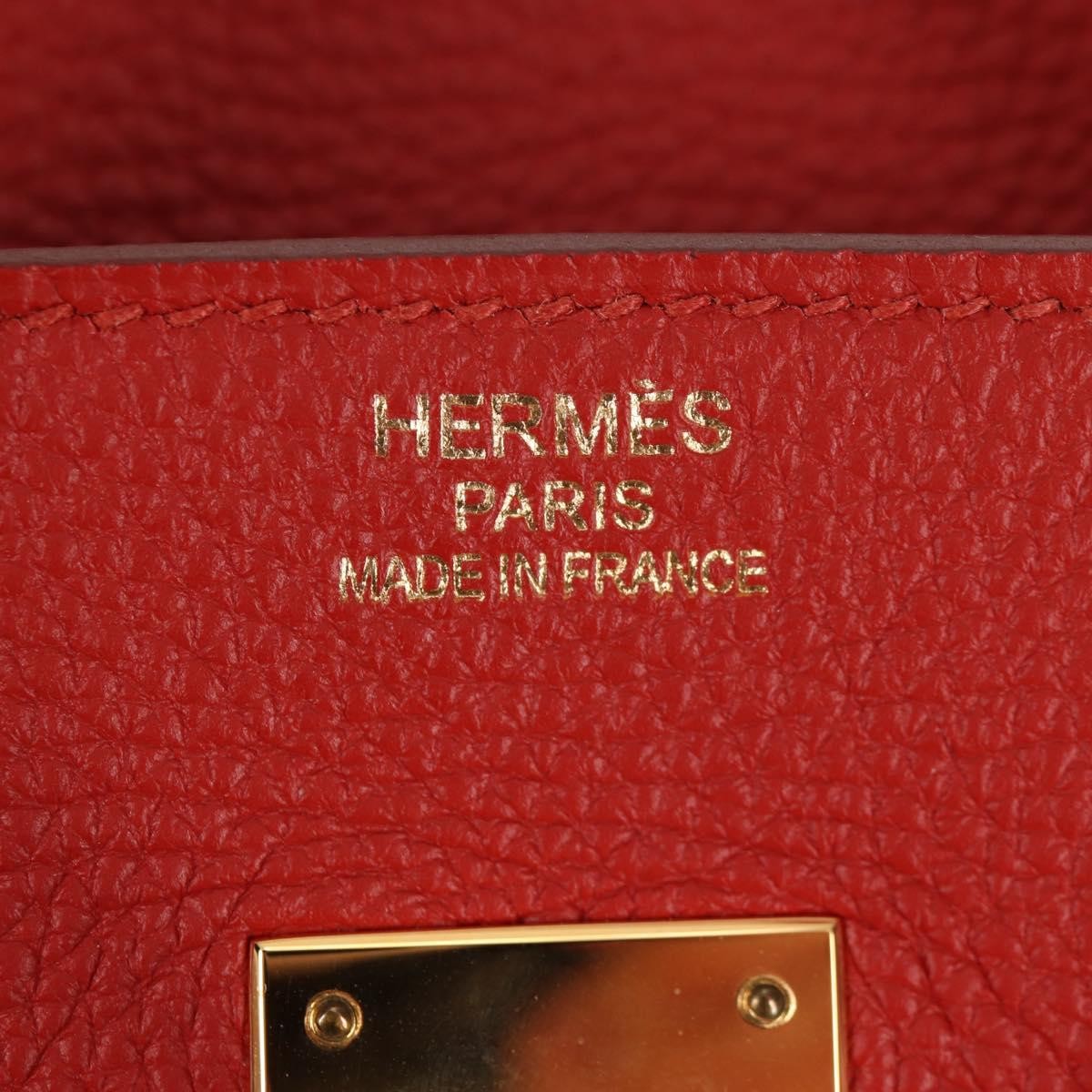 Hermès Hermes Birkin Handbag Red Togo with Gold Hardware 35 Rood