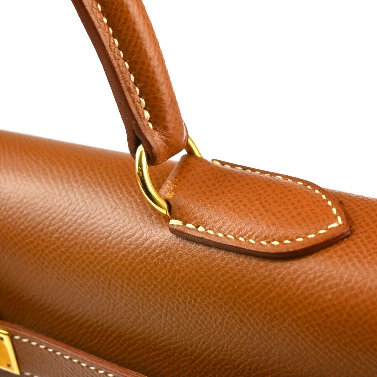 Hermès Hermes Kelly Handbag Brown Courchevel with Gold Hardware 35 Bruin