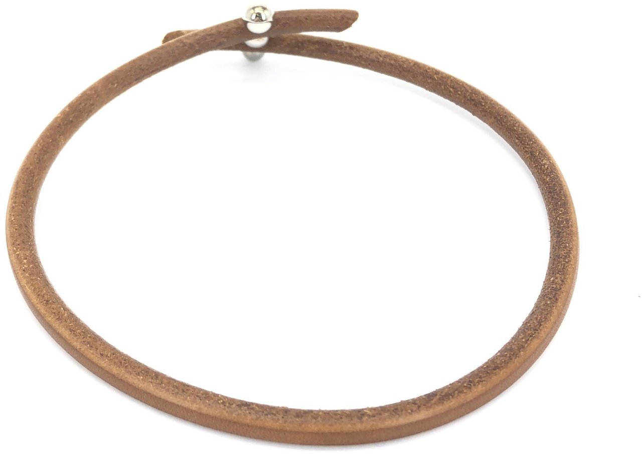 Hermès Hermes Tournis Chocker Tournis leather Bruin
