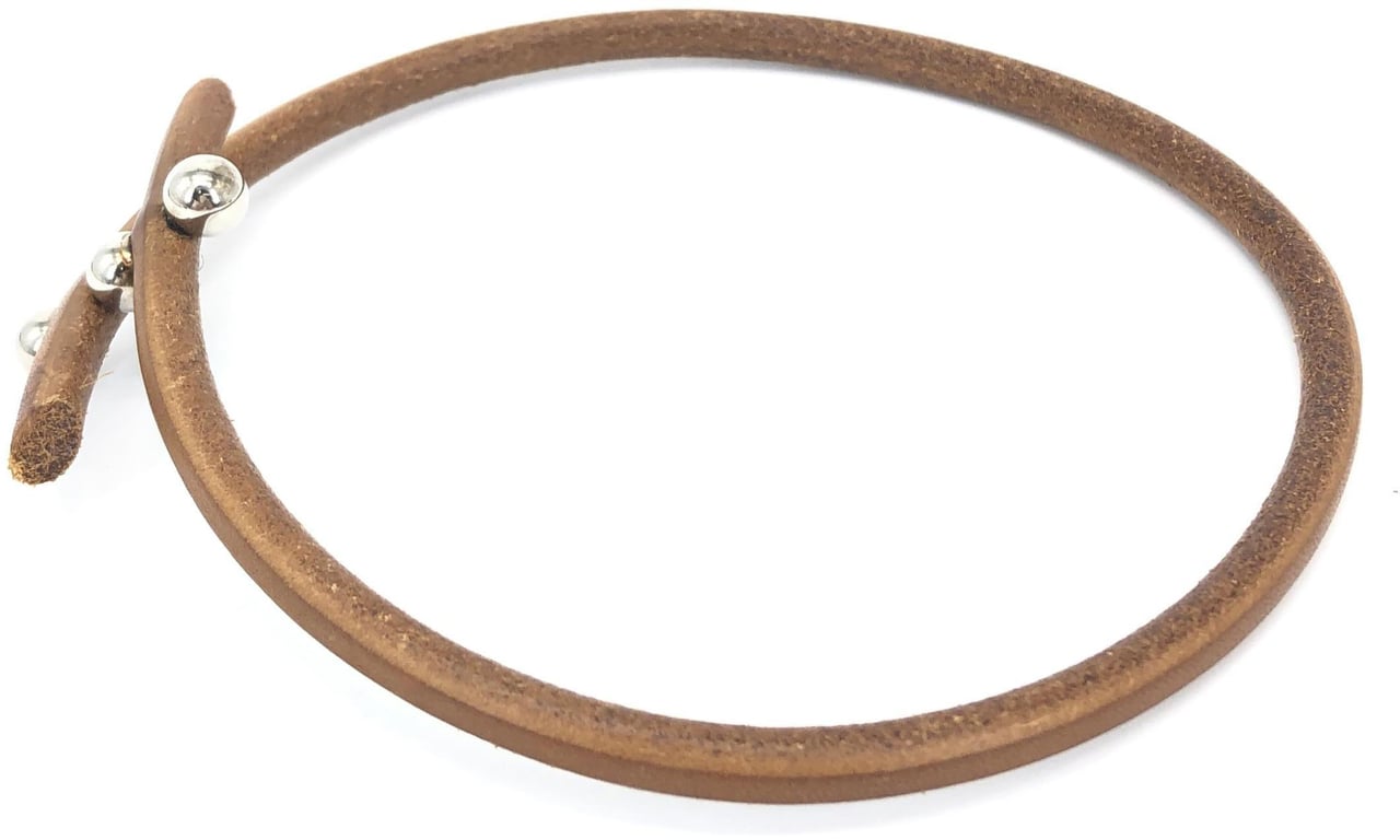 Hermès Hermes Tournis Chocker Tournis leather Bruin