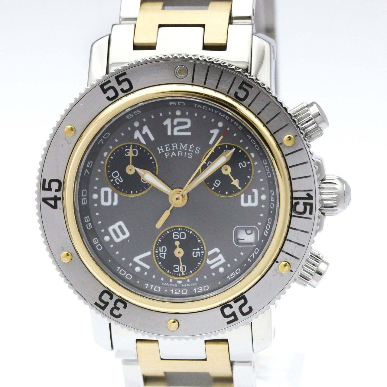 Hermès Hermes Clipper Quartz Stainless Steel with Plated Metal 33 Divers