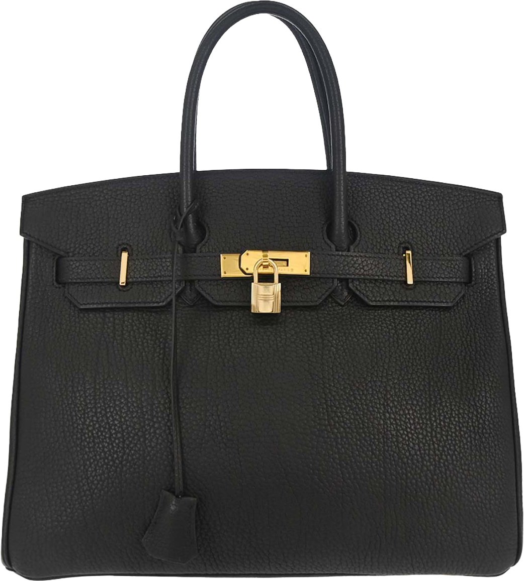 Hermès Hermes Birkin Black Togo with Gold Hardware 35 Zwart