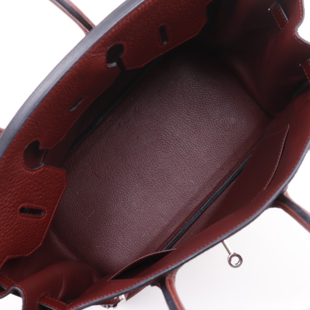 Hermès Hermes Birkin Handbag Red Crinoline Taurillon Clémence Divers