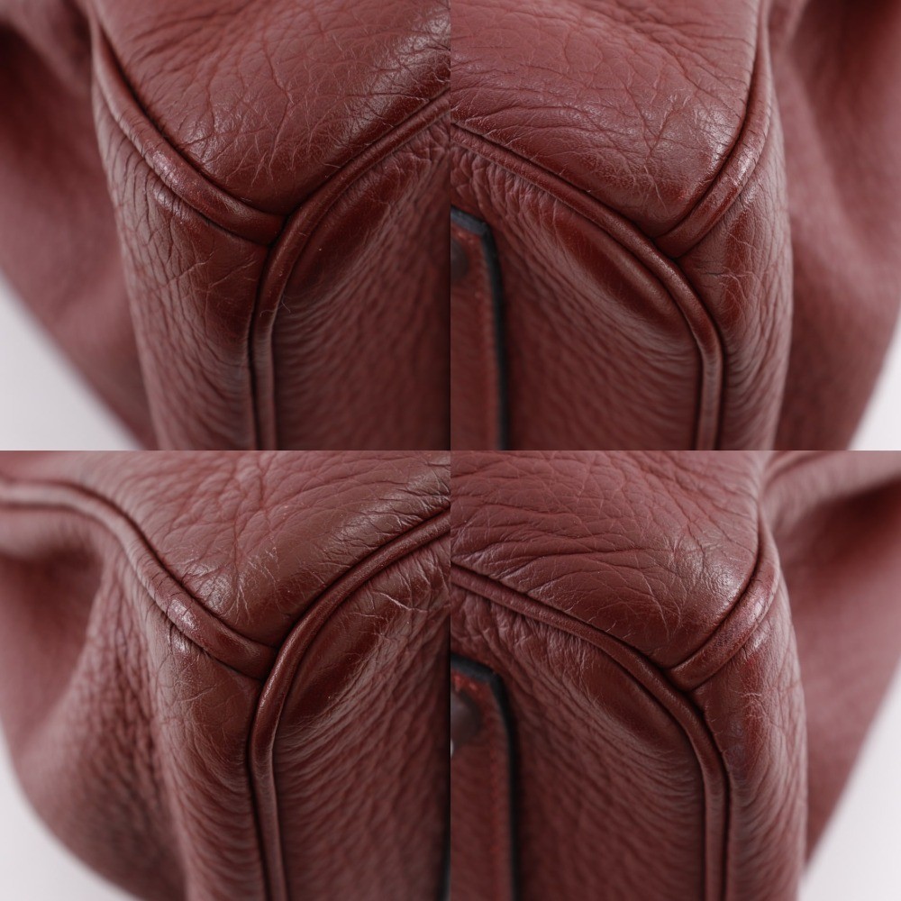 Hermès Hermes Birkin Handbag Red Crinoline Taurillon Clémence Divers