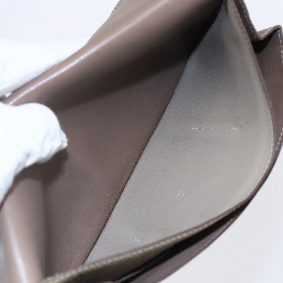 Hermès Hermes Dogon Duo Combined Wallet Leather Grijs