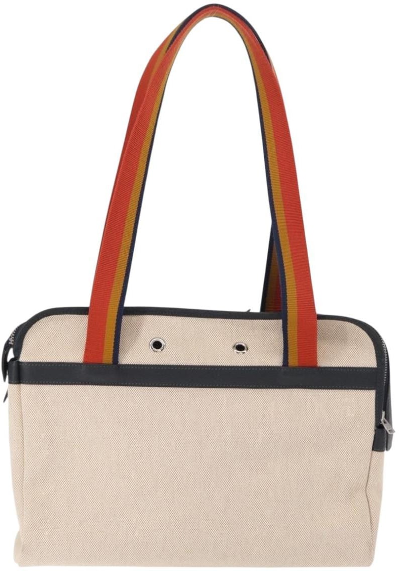 Hermès Hermes Sac de Transport pour Chiens Pet Dog Carrier Toile with Leather Beige